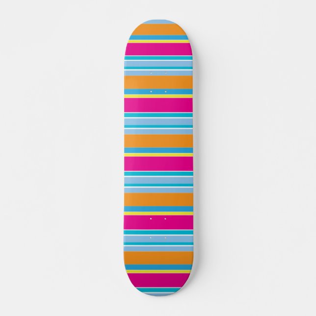 Skate Listras coloridas mágicas fofas (Frente)
