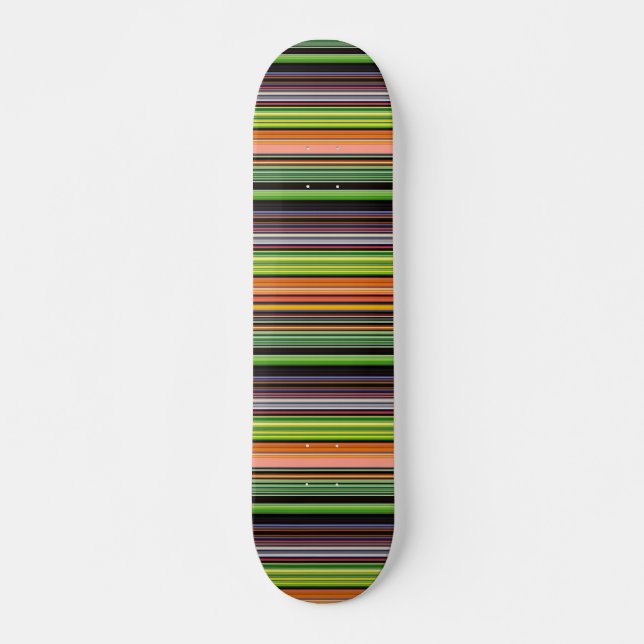 Skate Listras coloridas pretas fofas (Frente)