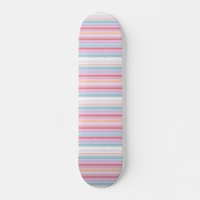 Skate Listras cor-de-rosa brancas fofas  (Frente)
