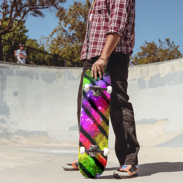 Skate Listras de Brilho Arco-Íris Neon (Ao ar livre 2)