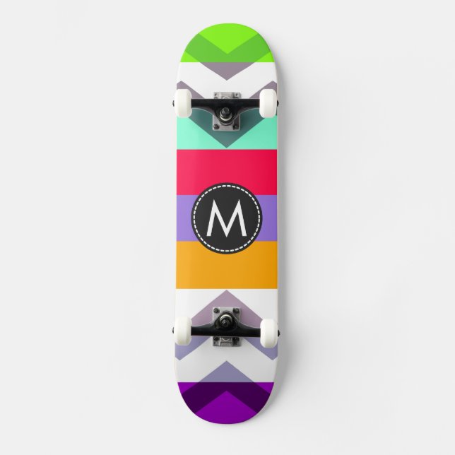 Skate Listras de Chevron Chic da Moda #8 (Frente)