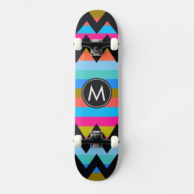 Skate Listras de Chevron na Moda Padrão #4 (Frente)