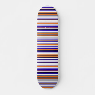 Skate Listras de laranja azul-acastanhada