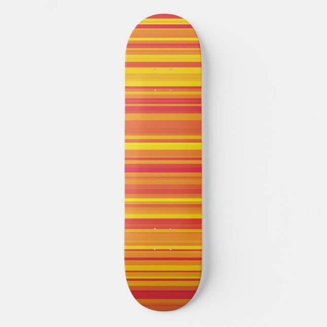 Skate Listras Laranja Vermelho Amarelo (Frente)