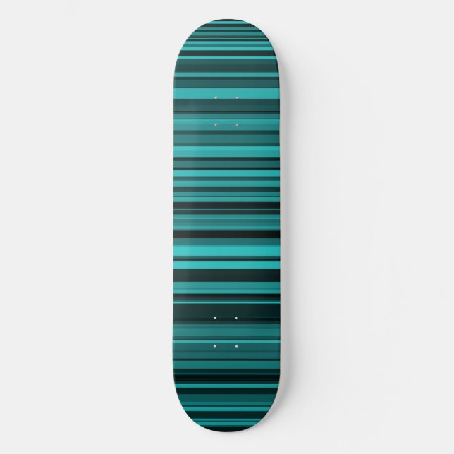 Skate Listras Pretas Turquesa (Frente)