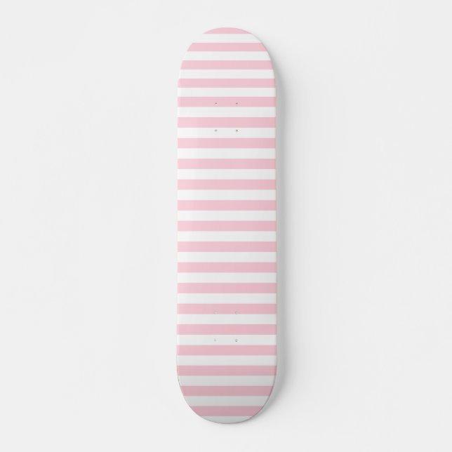 Skate Listras Rosa e Branco Millennial (Frente)