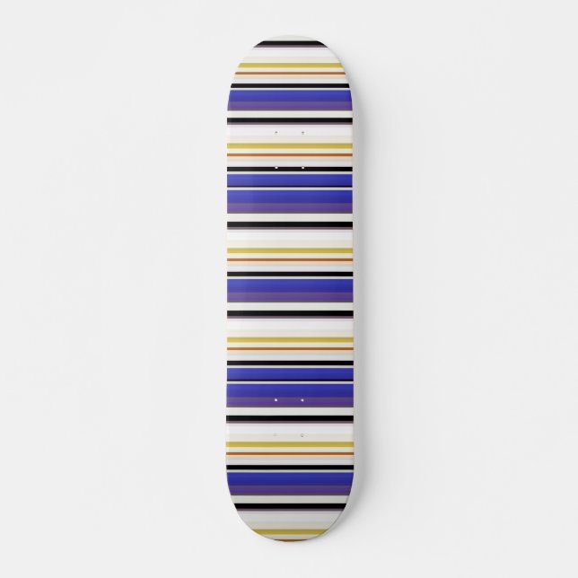 Skate Listras roxas brancas fofas (Frente)