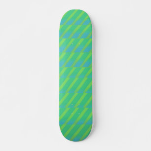 Skate listras verdes e azuis de néon