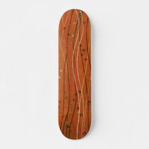 Skate Listras Vermelhas Onduladas: Arte Abstrata Japones