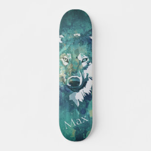 Skate Lobo-aquoso azul-marinho moderno