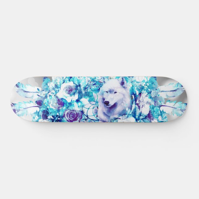 Skate Lobo Branco Dreamcatcher Blue Floral (Horz)