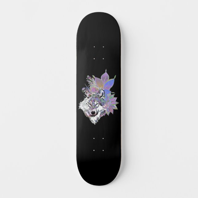 Skate Lobo Floral I (Frente)