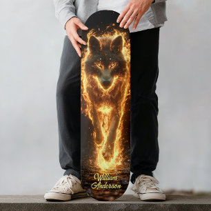 Skate Lobo Incandescente Flamejante