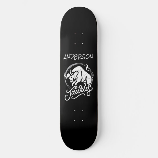 Skate Logotipo Bull personalizado Sinal Zodiac (Frente)