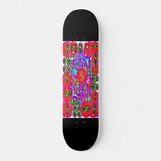 Skate Logotipo do Dinheiro Preto (Frente)