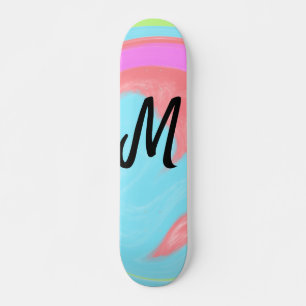 Skate logotipo monograma simples e mínimo personalizado