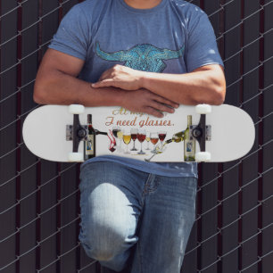 Skate Louça para vinho da SlipperyJoe com trocadilho atr