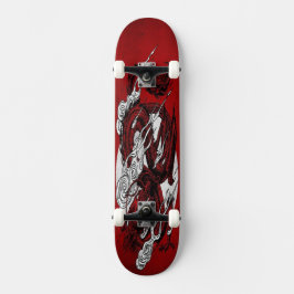 SKATE LOUCO PATINETE DE COMBATE DRAGÃO VERMELHO