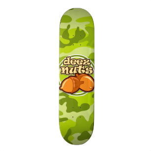 Skate Loucos de Deez; camo verde-claro, camuflagem