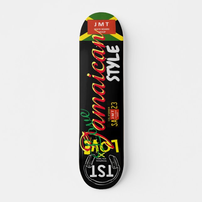 Skate LOVE JAMAICAN STYLE Skateboard, deck de 7 ¾" (Frente)