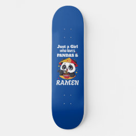Skate Love Pandas and Ramen (texto branco)