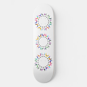 Skate Luas do Orgulho Crescente e Corações Pretos