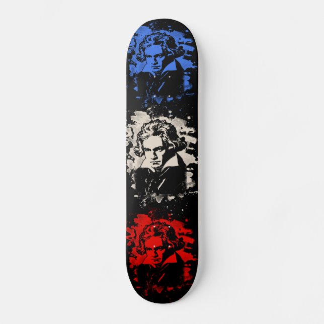 Skate Ludwig Van Beethoven custo - bleached (Frente)