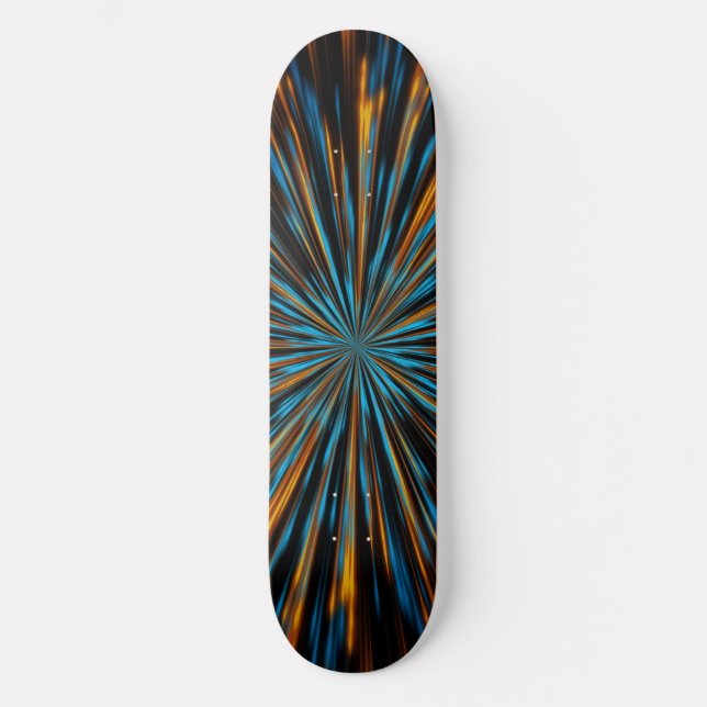 Skate Luzes Fractais Abstratas (Frente)
