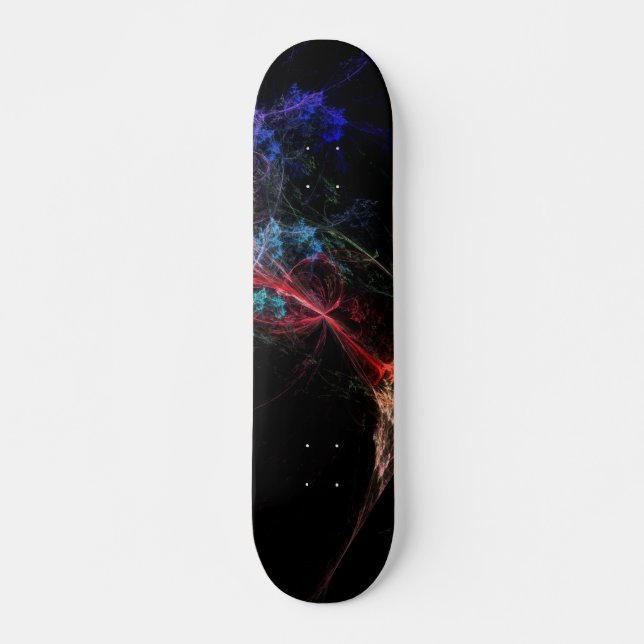 Skate Luzes Mágicas de Arte Abstrata (Frente)