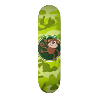 Skate Macaco; camo verde brilhante, camuflagem
