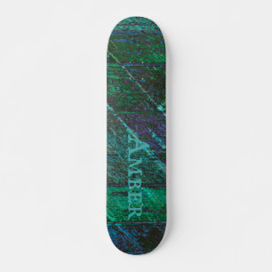 Skate Madeira Tradicional Verde Rústica Personalizada