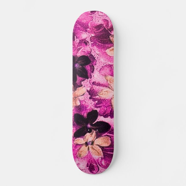 Skate magenta cor-de-rosa das violetas do pêssego (Frente)