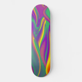 Skate Magia das cores, Abstrato 3D Rainbowart