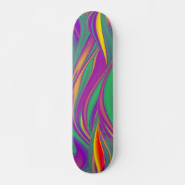 Skate Magia das cores, Abstrato 3D Rainbowart