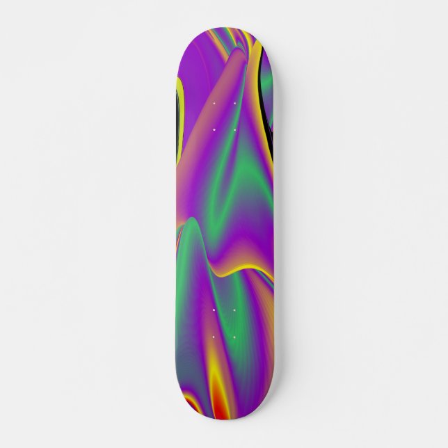 Skate Magia das cores, Abstrato 3D Rainbowart (Frente)