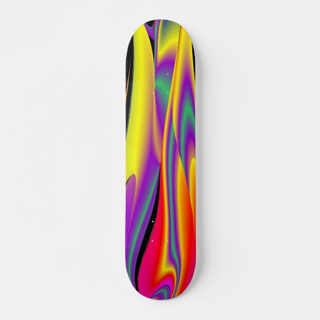 Skate Magia das cores, Abstrato 3D Rainbowart (Frente)