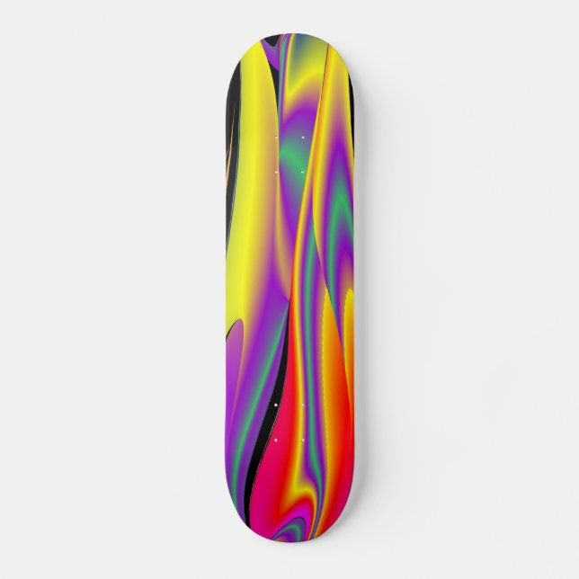 Skate Magia das cores, Abstrato 3D Rainbowart (Frente)