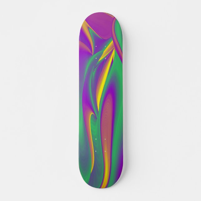 Skate Magia das cores, Abstrato 3D Rainbowart (Frente)