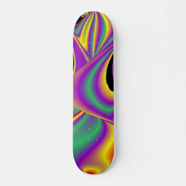 Skate Magia das cores, Abstrato 3D Rainbowart (Frente)
