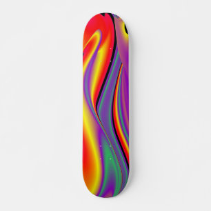 Skate Magia das cores, Abstrato 3D Rainbowart