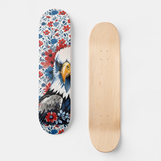 Skate Majexpressa americana Bald Eagle Floral (Frente)