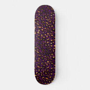 Skate Manchas de Leopardo Azul Glamouroso Fashion Luxuos