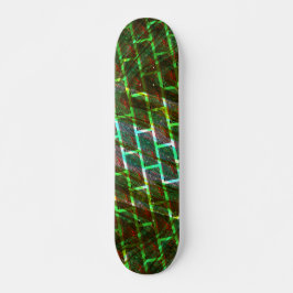 Skate Manchas verdes e vermelhas, arranhões e efeito das