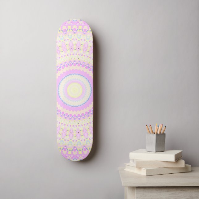 Skate Mandala Colorida (Arte de parede)