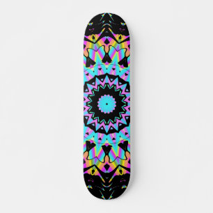 Skate Mandala colorida Vaporwave