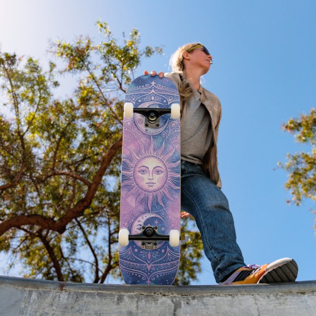 Skate Mandala Galáxia Nebulosa do Sol e da Lua Celeste (Ao ar livre 1)