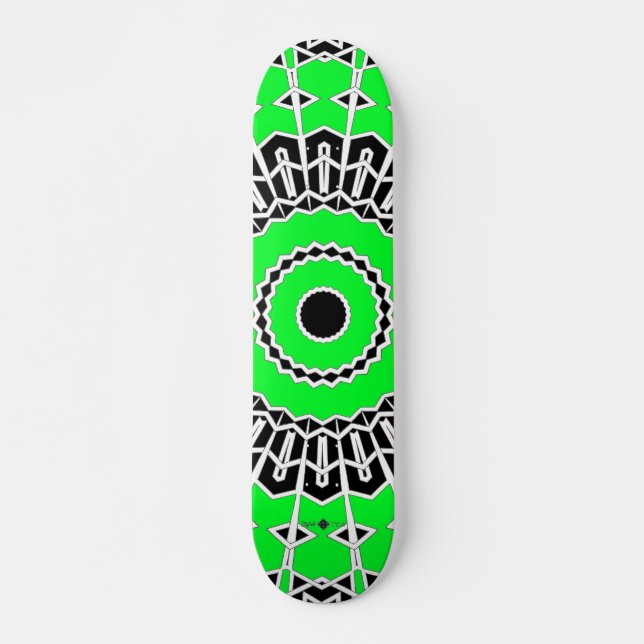Skate Mandala Prisma ( Verde ) (Frente)
