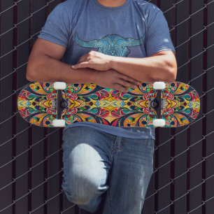 Skate Mandala Sinfonia de Cores – Floral Psicodélico Ous