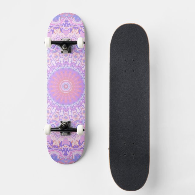 Skate Mandalas Intrincadas Coloridas Boho Hippie Trippy (Frente)