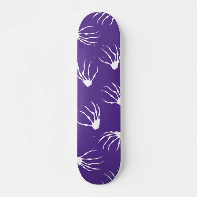 Skate Mãos de esqueleto - Roxo (Frente)